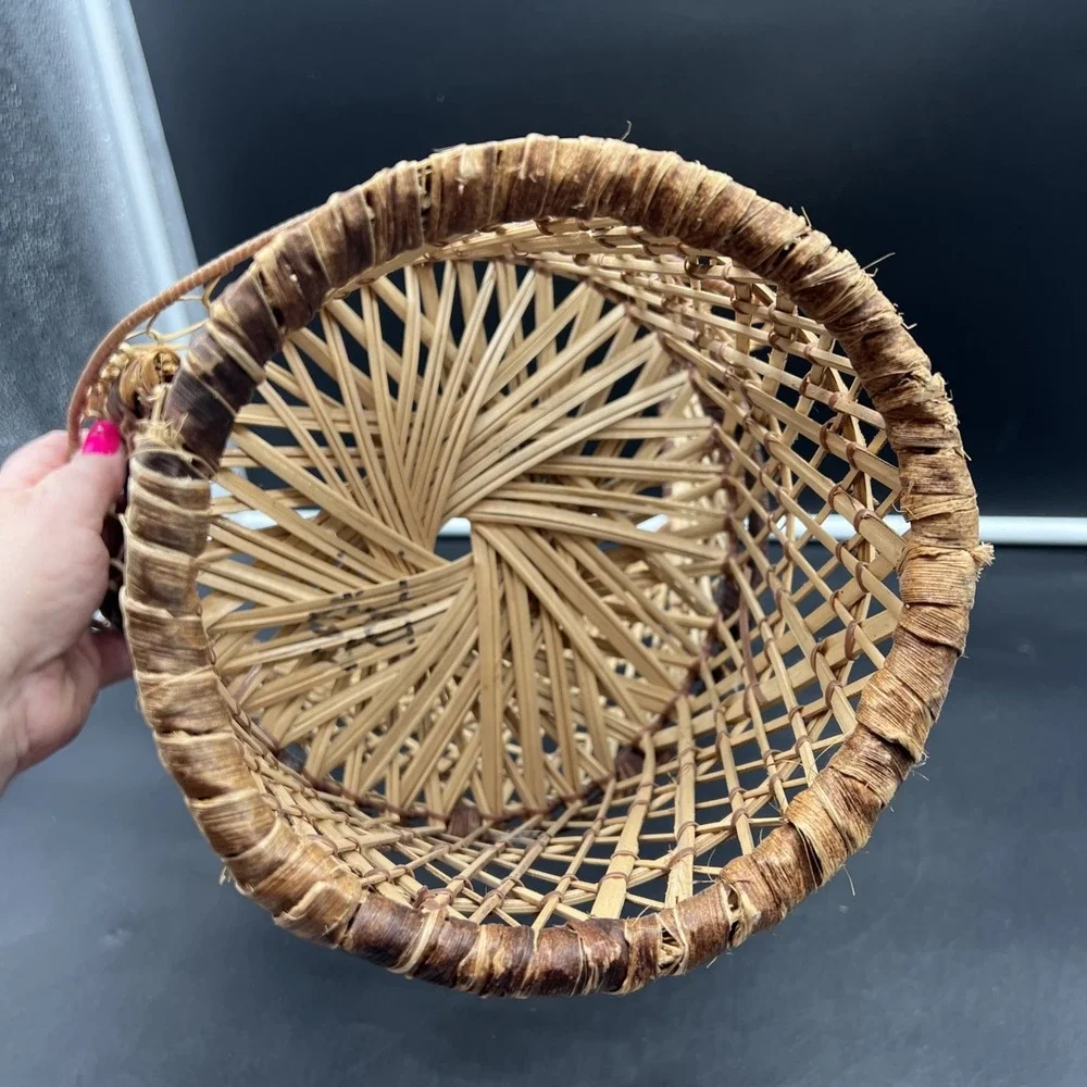 Vintage Wicker Peacock Fan Back Rattan Chair 16